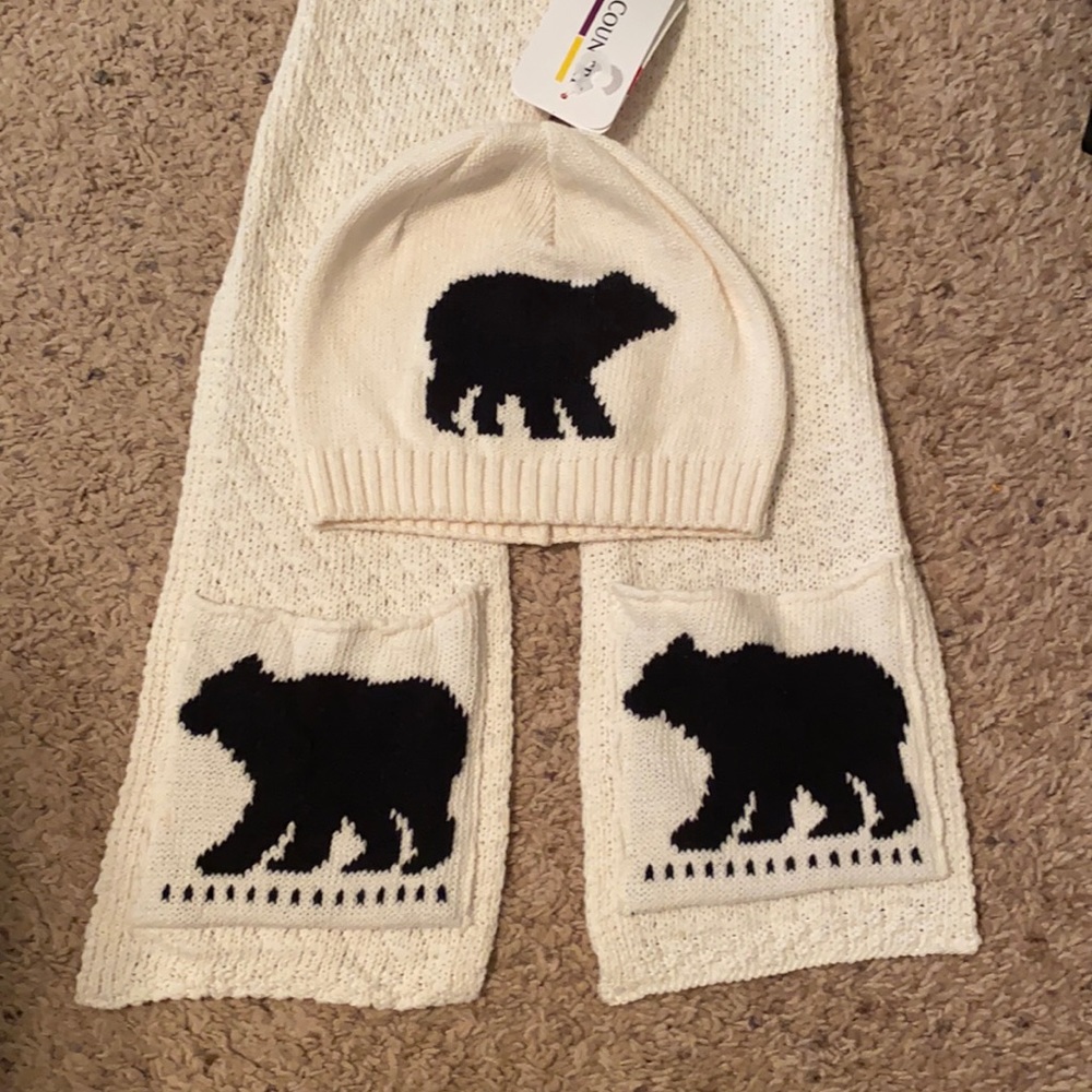 Matching Bear hat and scarf